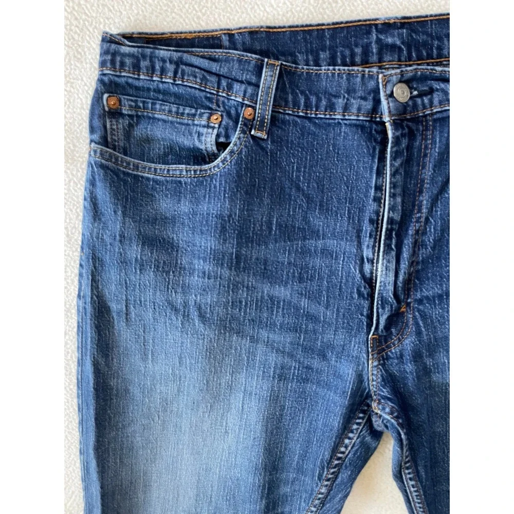 Hemmed Levi's Mens 40 x 27 559 Relaxed Straight Jeans Blue Medium Wash Denim
